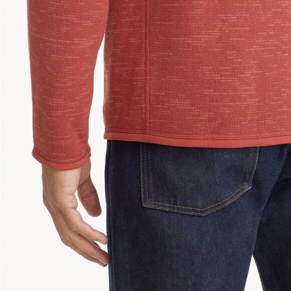 Untuckit Fleece Full-Zip sweater red size L NWOT - Picture 3 of 7